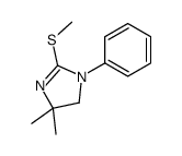 5,5-dimethyl-2-methylsulfanyl-3-phenyl-4H-imidazole结构式