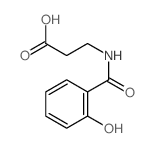 3-[(2-hydroxybenzoyl)amino]propanoic acid structure
