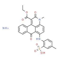 ammonium 1-ethyl 2,7-dihydro-3-methyl-6-[(4-methyl-2-sulphonatophenyl)amino]-2,7-dioxo-3H-dibenz[f,ij]isoquinoline-1-carboxylate结构式