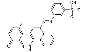 3-[[4-[(2-hydroxy-5-methylphenyl)azo]-1-naphthyl]azo]benzenesulphonic acid结构式