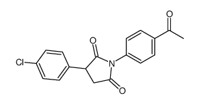 1-(4-acetylphenyl)-3-(4-chlorophenyl)pyrrolidine-2,5-dione结构式