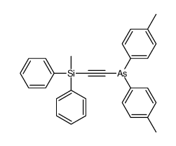 2-[methyl(diphenyl)silyl]ethynyl-bis(4-methylphenyl)arsane Structure