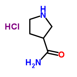 3-Pyrrolidinecarboxamide hydrochloride (1:1) structure