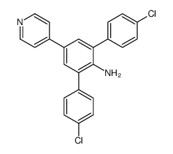 2,6-bis(4-chlorophenyl)-4-pyridin-4-ylaniline结构式