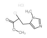 1H-Imidazole-5-propanoicacid, a-chloro-1-methyl-, methyl ester, monohydrochloride, (S)- (9CI) Structure