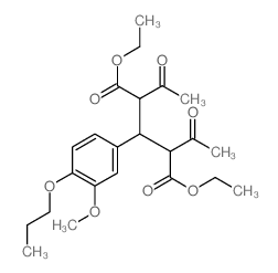 Pentanedioic acid,2,4-diacetyl-3-(3-methoxy-4-propoxyphenyl)-, 1,5-diethyl ester Structure