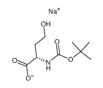 (S)-2-(tert-butyloxycarbonylamino)-4-hydroxybutyric acid sodium salt Structure