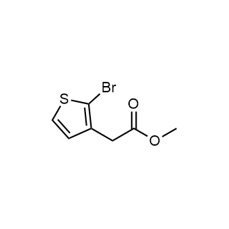 2-(2-溴噻吩-3-基)乙酸甲酯结构式