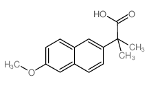 2-(6-甲氧基萘-2-基)-2-甲基丙酸结构式