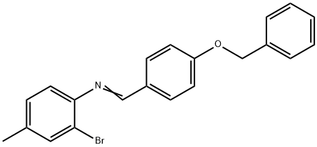 n-(4-benzyloxybenzylidene)-2-bromo-4-methylaniline Structure