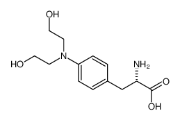 (2S)-2-氨基-3-[4-(二(2-羟基乙基)氨基)苯基]丙酸结构式