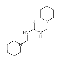 Thiourea,N,N'-bis(1-piperidinylmethyl)- Structure