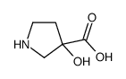 3-hydroxy-3-Pyrrolidinecarboxylic acid结构式