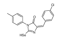 (5Z)-5-[(4-chlorophenyl)methylidene]-2-λ1-selanyl-3-(4-methylphenyl)imidazol-4-one结构式