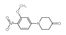 1-(3-甲氧基-4-硝基苯基)哌啶-4-酮结构式