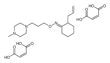 (E)-but-2-enedioic acid,(E)-N-[3-(4-methylpiperazin-1-yl)propoxy]-2-prop-2-enylcyclohexan-1-imine结构式