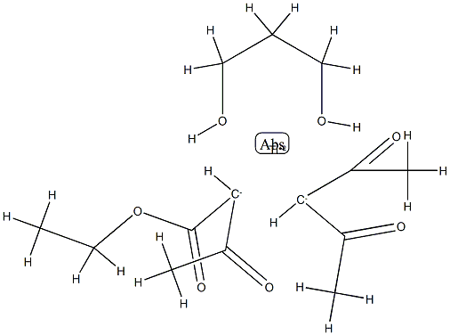 1,3-丙二氧基钛双(乙酰乙酸乙基酯)(乙酰丙酮)结构式