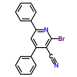 2-溴-4,6-二苯基-3-氰基吡啶结构式