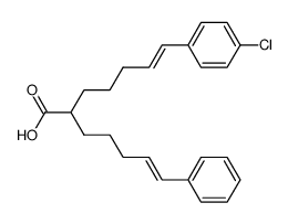 (6E)-7-(p-chlorophenyl)-2-[(4E)-5-phenylpent-4-enyl]hept-6-enoic acid Structure