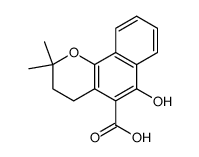 6-hydroxy-2,2-dimethyl-3,4-dihydro-2H-benzo[h]chromene-5-carboxylic acid结构式