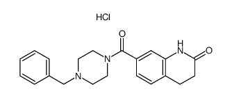 7-(4-benzyl-1-piperazinylcarbonyl)-3,4-dihydro-2(1H)-quinolinone hydrochloride结构式