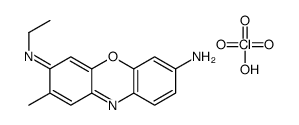 7-amino-3-(ethylamino)-2-methylphenoxazin-5-ium perchlorate结构式