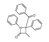4-benzoyl-3-methyl-1,4-diphenylazetidin-2-one结构式