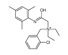 (2-chlorophenyl)methyl-diethyl-[2-oxo-2-(2,4,6-trimethylanilino)ethyl]azanium Structure
