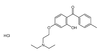 [4-[2-(diethylamino)ethoxy]-2-hydroxyphenyl] (4-methylphenyl) ketone hydrochloride Structure