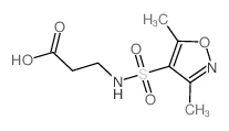 3-[[(3,5-DIMETHYLISOXAZOL-4-YL)SULFONYL]AMINO]PROPANOIC ACID Structure