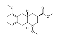 (+/-)-(3α,4aα,10aβ)-1,2,3,4,4a,5,10,10a-octahydro-1,6-dimethoxy-3-(methoxycarbonyl)benzo(g)quinoline结构式