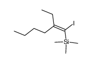 (E)-2-Ethyl-1-iodo-1-(trimethylsilyl)-1-hexene结构式
