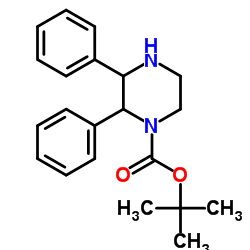 tert-butyl 2,3-diphenylpiperazine-1-carboxylate结构式