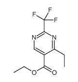 Ethyl 4-ethyl-2-(trifluoromethyl)-5-pyrimidinecarboxylate Structure