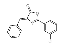 4-benzylidene-2-(3-chlorophenyl)-1,3-oxazol-5-one Structure