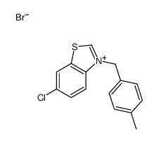 6-chloro-3-[(4-methylphenyl)methyl]-1,3-benzothiazol-3-ium,bromide Structure