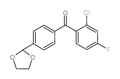 2-CHLORO-4'-(1,3-DIOXOLAN-2-YL)-4-FLUOROBENZOPHENONE Structure