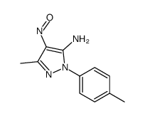 5-methyl-2-(4-methylphenyl)-4-nitrosopyrazol-3-amine结构式