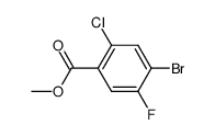 4-溴-2-氯-5-氟苯甲酸甲酯结构式