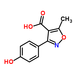 3-(4-羟基苯基)-5-甲基异噁唑-4-甲酸结构式