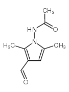 N-(3-甲酰基-2,5-二甲基-1H-吡咯-1-基)乙酰胺结构式
