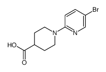 1-(5-溴吡啶-2-基)哌啶-4-羧酸结构式