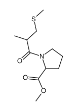 methyl 1-(2-methyl-3-methylsulfanylpropanoyl)pyrrolidine-2-carboxylate Structure