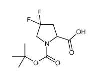 1-[(叔丁氧基)羰基]-4,4-二氟吡咯烷-2-羧酸结构式
