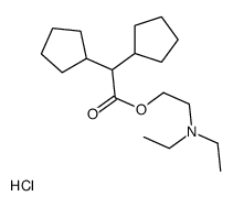 2-(diethylamino)ethyl 2,2-dicyclopentylacetate,hydrochloride Structure