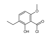 Benzoyl chloride, 3-ethyl-2-hydroxy-6-methoxy- (9CI) Structure
