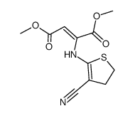 dimethyl α-(3-cyano-4,5-dihydro-2-thienylamino)fumarate结构式