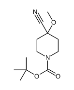 2-Methyl-2-propanyl 4-cyano-4-methoxy-1-piperidinecarboxylate Structure