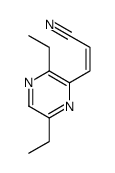 2-Propenenitrile,3-(3,6-diethylpyrazinyl)-,(Z)-(9CI) structure