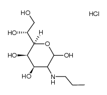2-deoxy-2-(propylamino)-D-glycero-D-talo,galacto-heptopyranose hydrochloride Structure